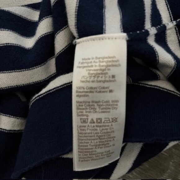 J.Crew Teddie Striped Blue White Cotton Knit Top Women's S - Picture 6 of 7